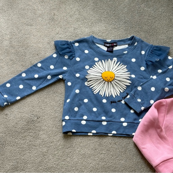 Toddler Girl 2-Piece Sweatshirt Set Size 4T Minnie Mouse & Limited Too Pullover - Picture 5 of 9